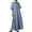 Blue, variant on Princess Dresses For Girls Women's Abaya Dress Prayer Dress Full Length Kaftan With Hijab Dubai Maxi Dress,Black S