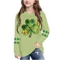 thumbnail image 1 of Blusas y camisas de manga larga con cuello redondo, moda del Día de San Patricio, blusa informal con estampado bonito de manga larga para niños y niñas., 1 of 5