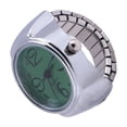 thumbnail image 2 of EeaseMX Reloj de anillo unisex, creativo, elástico, de acero inoxidable, de cuarzo, para hombre, mujer y pareja (verde)., 2 of 7