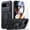 Black, variant on ANTSHARE for Google Pixel 10a Case, [9H Screen Protector][Slide Camera Cover & Rotatable Kickstand] Military Grade Protection Shockproof Dropproof Bumper Cover for Pixel 10A 6.3"