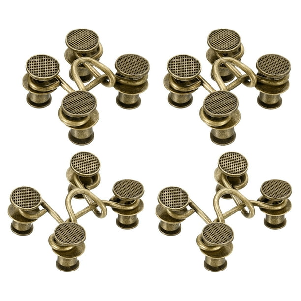 Uxcell 27mm 32mm Waist Extender Buckle Set Button Pins for Jeans Pants