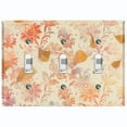thumbnail image 1 of Metal Light Switch Plate Outlet Cover (Floral Wallpaper FLW001), 1 of 13