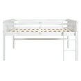 thumbnail image 3 of Wood Full Size Loft Bed with Hanging Clothes Racks, White, 3 of 16
