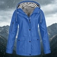 thumbnail image 2 of Rain Jacket Women Lightweight Zip Up Rain Coat Outdoor Hiking Waterproof Jacket Fall Raincoat Windbreaker with Hood, 2 of 6