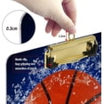 thumbnail image 3 of FMSHPON Basketball Clipboard Hardboard Wood Nursing Clip Board and Pull for Standard A4 Letter 13x9 inches, 3 of 7