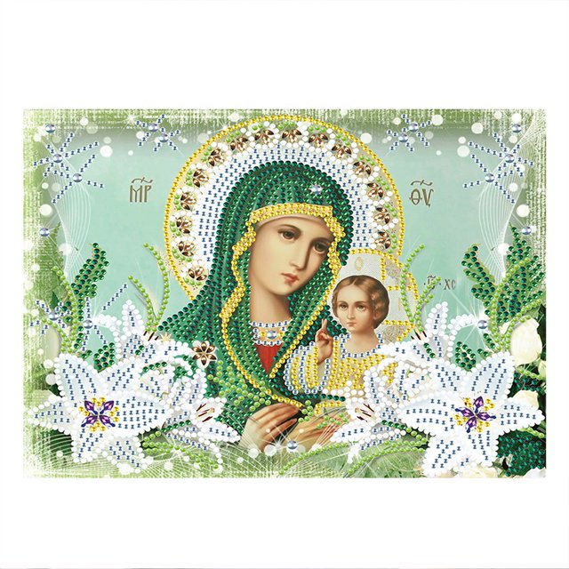 Kit de diamantes de imitación de taladro especial de piezas religiosas de pintura de diamantes 5D Hugtrwg Para estrenar