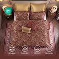 thumbnail image 5 of Regency Heights 8 Pieces Jacquard Comforter Set with Bedskirt and Decor Pillows, King, Red, 5 of 9