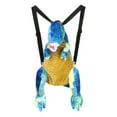 thumbnail image 1 of ZAXARRA Cartoon Dinosaur Backpack, Zipper Plush Schoolbag with Straps, 1 of 5