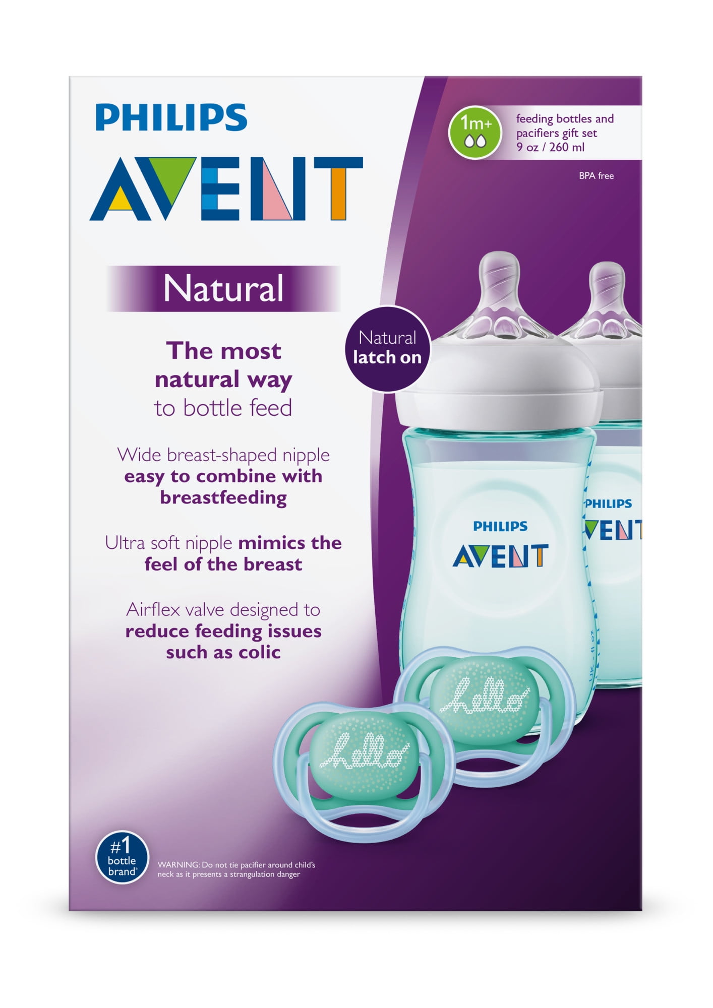 Philips Avent Natural Baby Bottle Teal Gift Set SCD113/24