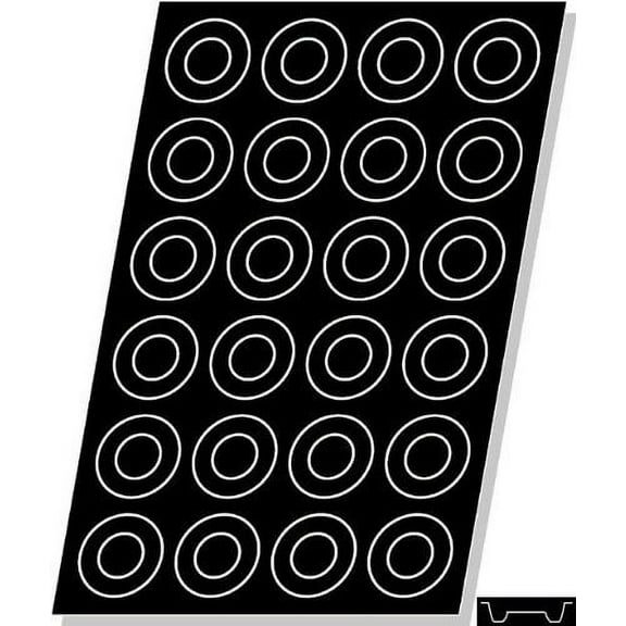 Demarle Flexipan for Flan Base 2.37 Oz, 80mm Dia x 20mm Deep, 24 Cavities