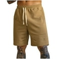 thumbnail image 2 of WREESH Men's Ripped Sweat Shorts Loose Fit Gym Workout Shorts, Fitness & Beach Casual Solid Color Athletic Design, 2 of 7