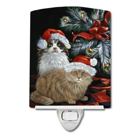 

Caroline s Treasures PPP3062CNL Cat Kitty Glitter Christmas Ceramic Night Light PPP3062CNL 6x4x3 multicolor