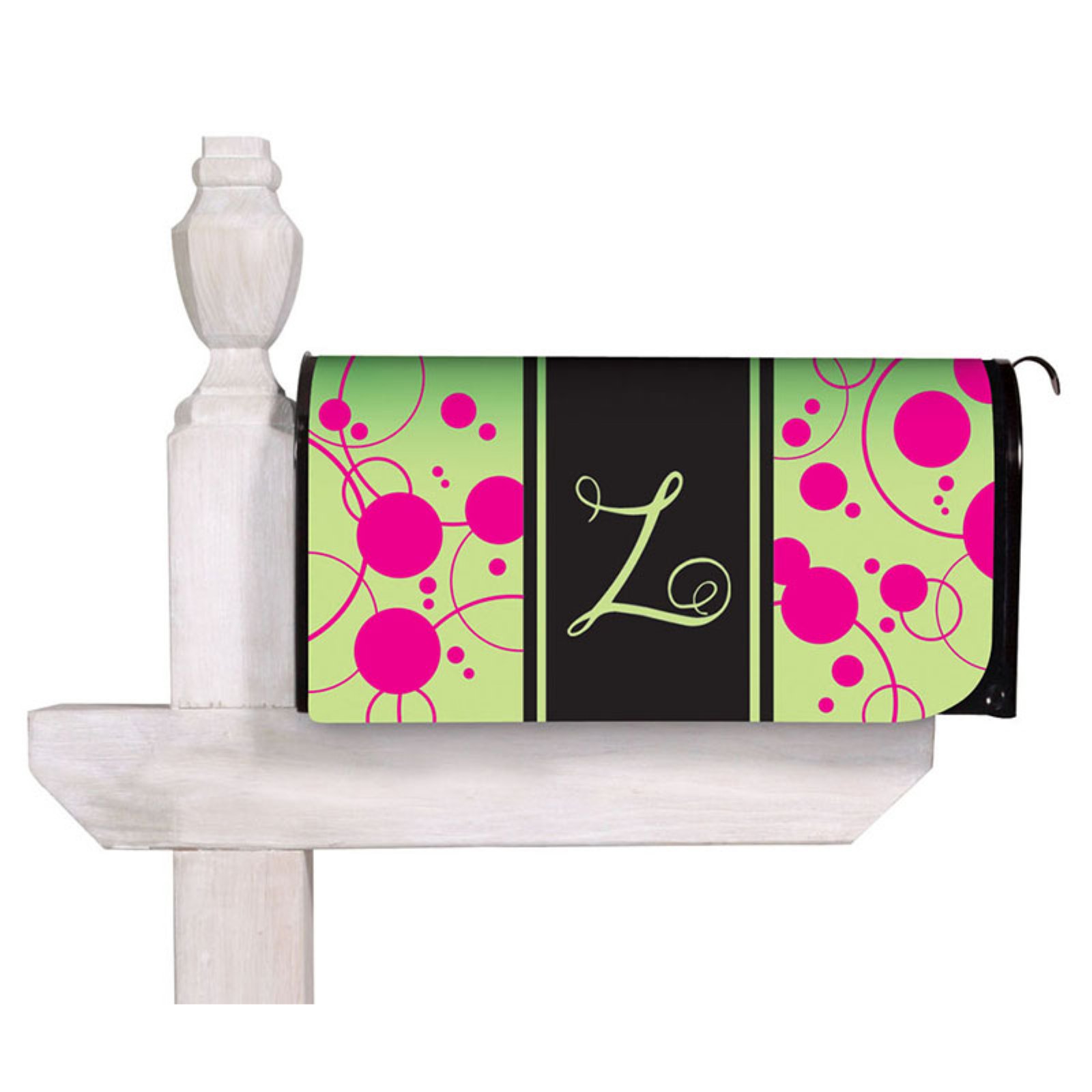 Evergreen Flag Polka Dot Monogram Mailbox Cover