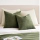 thumbnail image 4 of Fundas de almohada para sofá en verde olivo, juego de 2 fundas de almohada cuadradas suaves de chenilla decorativas estilo granja para sofá, sala de estar, cama, 4 of 4