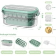 thumbnail image 2 of Ice Cube Tray with Lids and Bin for Freezer, Keep Your Food Fresh Ice Chest - Perfect for Camping, BBQs, and Outdoor Adventures (Green 1.0), 2 of 5