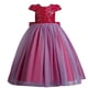 thumbnail image 1 of Vestido Para Niñas, Ropa Para Niñas, Vestido Para Niños, Vestido De Princesa Sin Mangas, Vestido De Malla Con Lentejuelas De Mariposa, Vestido Con Mechones, Color Borgoña Odeerbi LM103-5833, 1 of 9