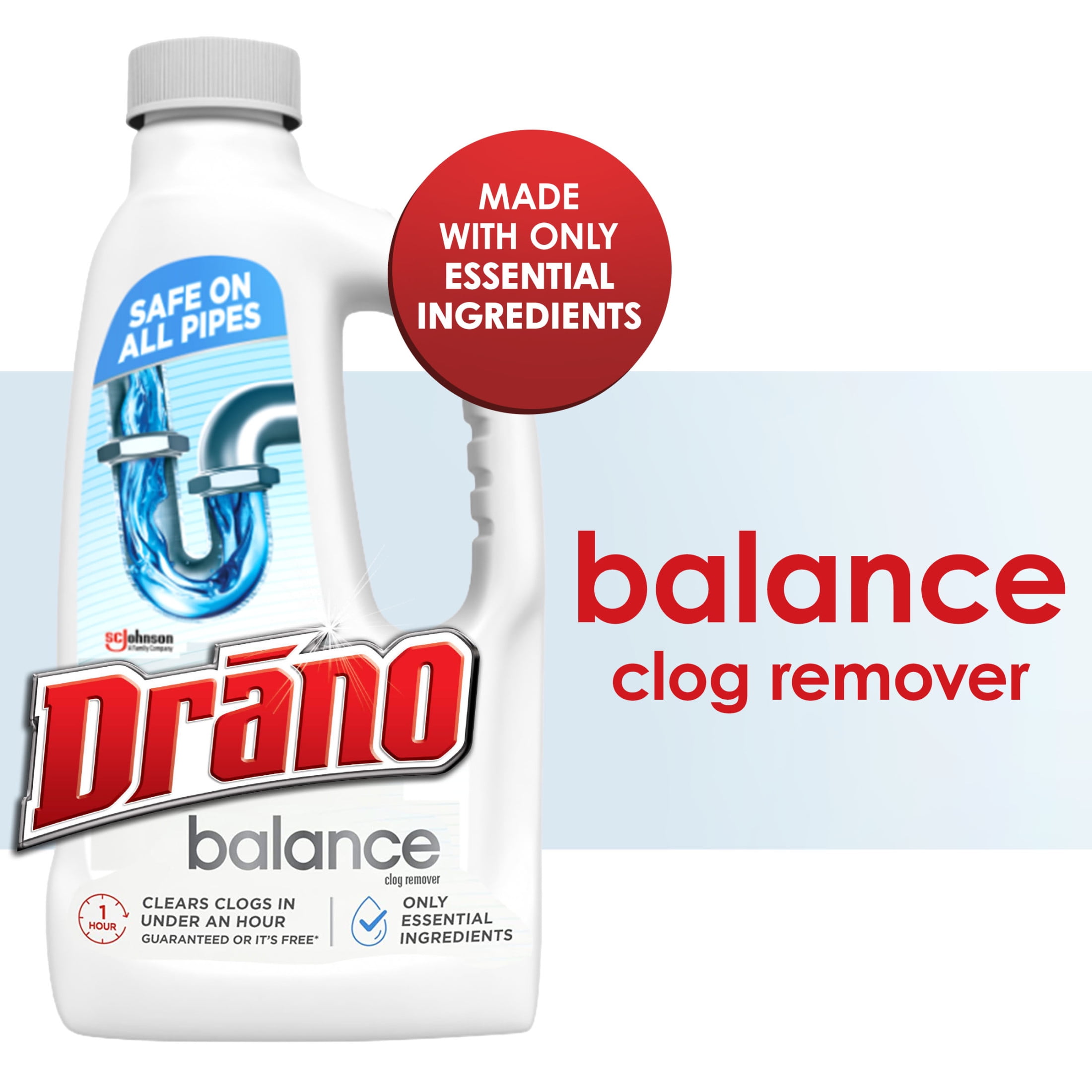 (4 pack) Drano Balance Drain Cleaner and Clog Remover, 32 oz, 1 Count