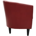 thumbnail image 6 of Fox Hill Trading Marlee Faux Leather Club Chair, Red, 6 of 6