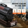 thumbnail image 6 of Industrial Kerosene Heater, 70,000 BTU- Portable Torpedo Style Heater with 5 Gallon Tank & Thermostat, 6 of 7