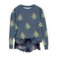 thumbnail image 2 of Hipattires Sweatshirts for Women Christmas, Womens Clothes Christmas, Graphic Loose Fashion Long Sleeve, Navy, 2 of 4