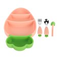 thumbnail image 1 of Juego de Suministros de Alimentación de Silicona para Bebés con Succión Forma de Zanahoria Utensilios y Cepillo de Limpieza Solución Completa a la Hora de Comer para Bebés ANGGREK  Otros, 1 of 8