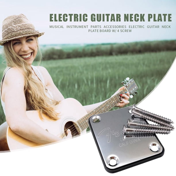Placa de cuello de guitarra eléctrica Telecaster Tablero de unión de cuello de guitarra con 4 tornillos Ndcxsfigh Para Estrenar