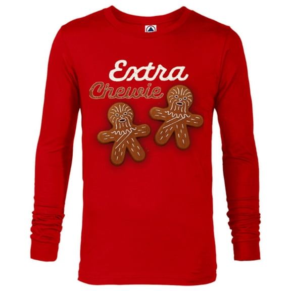 Star Wars Extra Chewie Chewbacca Gingerbread Funny Holiday - Long Sleeve T-Shirt for Men - Customized-New Red