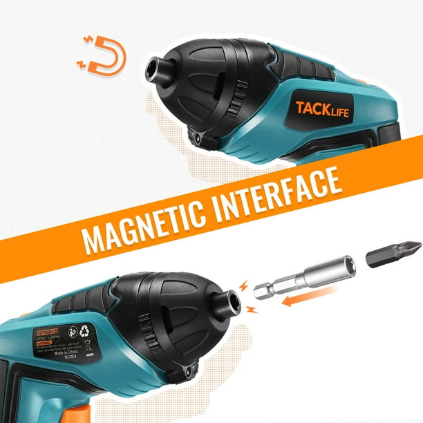 TACKLIFE Electric Rechargeable Screwdriver 2.0Ah Li Ion with