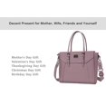 thumbnail image 2 of Mosiso Women Laptop Tote Bag Compatible 15.6-17 Inch MacBook&Notebook, Premium PU Leather Business Work Travel Shoulder Handbag with Thick Shockproof, Purple, 2 of 7