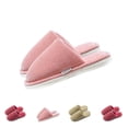 thumbnail image 1 of Sentmoon Pantoufles pour Femmes Pantoufles pour Femmes d'Intérieur Non Doublées en Molleton Chaudes à Bout Fermé Pantoufles Rayées Style Automne et Hiver., 1 of 9