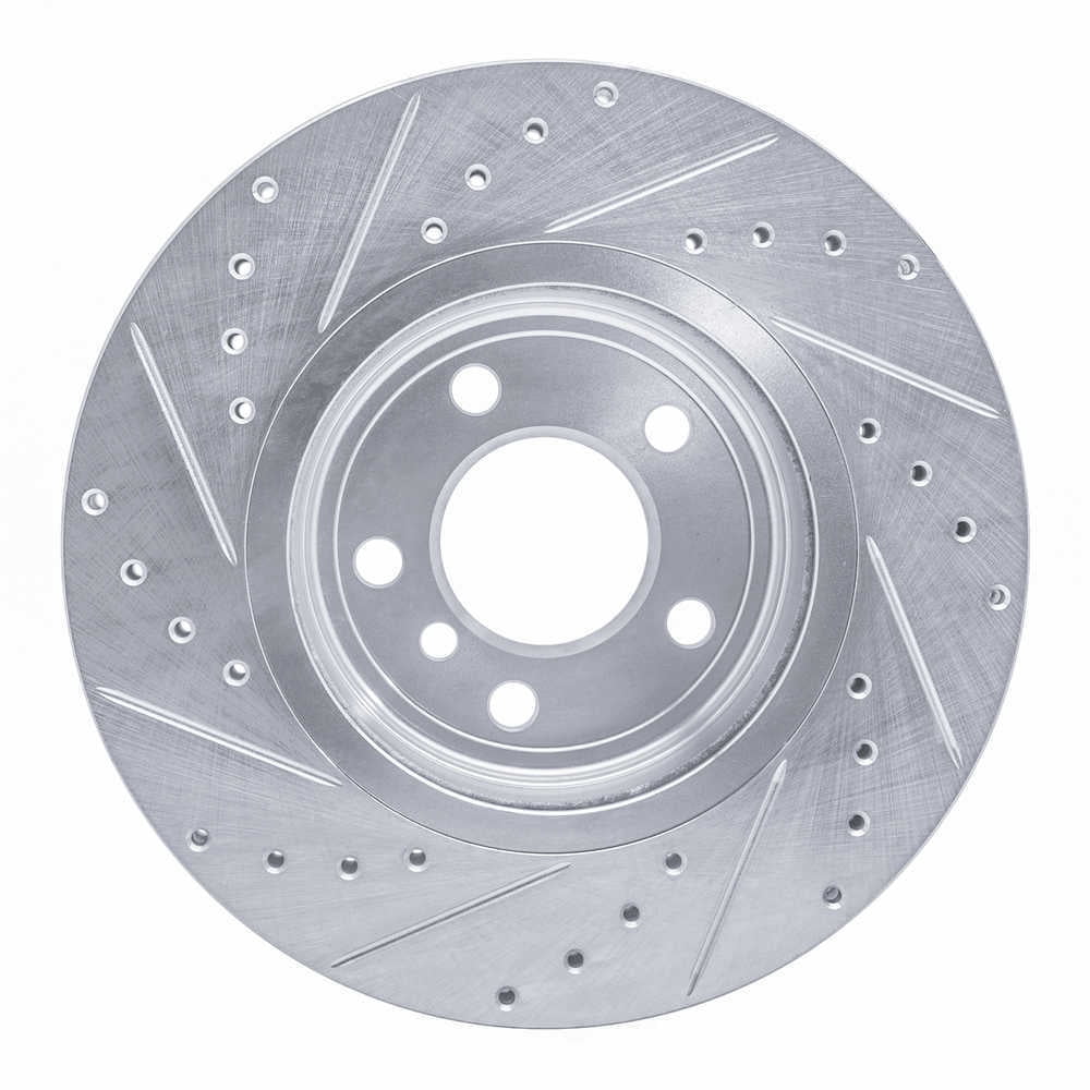 Dynamic Friction Company 631-31139R DFC Brake Rotor - Drilled And Slotted - Silver