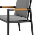 thumbnail image 6 of Armen Living Armen Living Royal 18" Outdoor Fabric Dining Chair in Dark Gray (Set of 2), 6 of 10