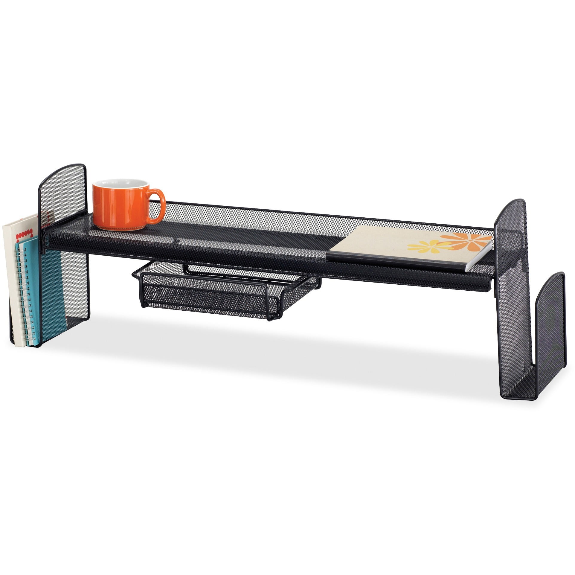 Safco Onyx Steel Mesh Off Surface Shelf Pullout Drawer Desk