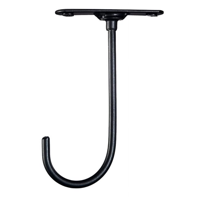 1 pieza de soporte para llaves giratorio de 360 grados debajo del gabinete, gancho tipo banana, soporte para conservación de frutas, gancho de metal de hierro negro para tazas