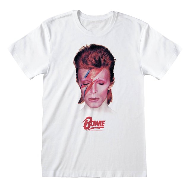David Bowie - Camiseta Aladdin Sane para Adultos Unisex (Blanco)