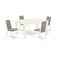 thumbnail image 2 of East West Furniture Dining Room Set Linen White, WELA5-WHI-06, 2 of 6