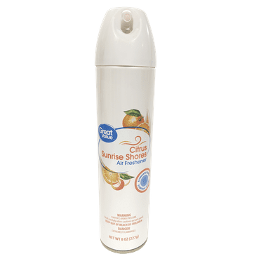 Great Value Aerosol Air Freshener, Citrus Sunrise Shores, 8 oz