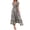 Moss, variant on Women's Plus Size Printed V Neck Short Sleeve Midi Dress Frill Smocked Detail one hundred percent polyester fabric