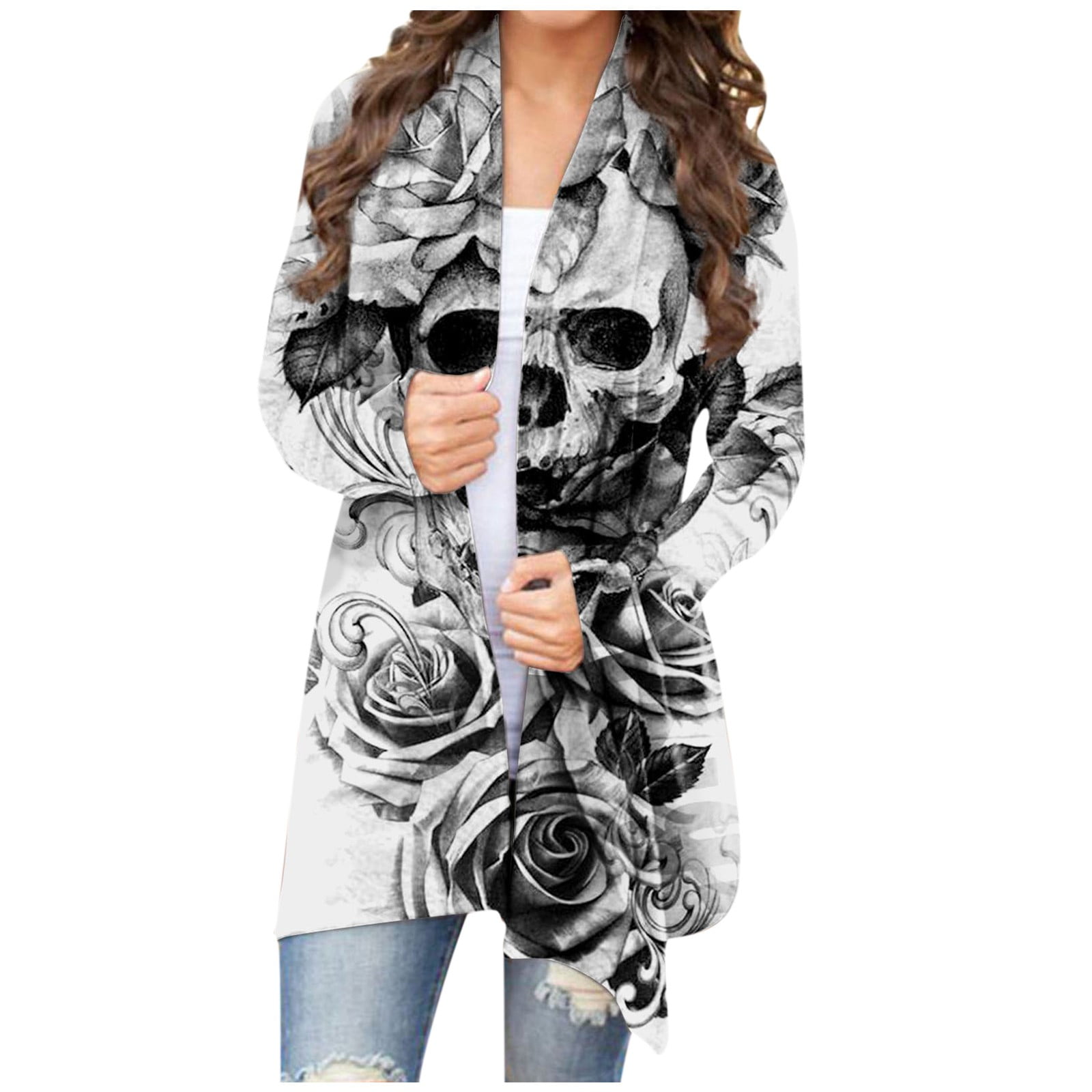 Womens Skull Cardigan