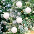 thumbnail image 4 of HomeDM Christmas Balls 6Pcs White Shatterproof Ornaments Balls 8cm/3.15" Christmas Tree Hanging Pendant for Holiday Wedding Party Home Decor, 4 of 6