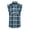 Black&White&Blue, variant on Men's Casual Flannel Plaid Shirt Sleeveless Cotton Plus Size Vest Red and White M
