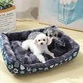 thumbnail image 4 of Dog House Rectangle Shape Animals Print Warm Kennel Pet Winter Nest for Winter, 4 of 10