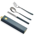 thumbnail image 1 of Conjuntos de vajillas Utensilios de cocina 304 Utensilios de acero inoxidable Conjunto de kits de vajilla portátiles Cucharas irrompibles con caso Camping tipo 1 Eigraketly HA012710-01, 1 of 7