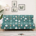 thumbnail image 3 of Xixirimido Futon Sofa Bed Cover Stretch Armless Futon Slipcover Washable Elastic Sofa Couch Covers Home Furniture Protector, Christmas Trees Snowman Gifts Green, 3 of 8