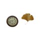 thumbnail image 5 of Reloj de Pared Decorativo con Escultura de Hoja de Ginkgo y Pájaros Cantores Fabricado en Hierro Forjado y Cristal Apto para Hogar Oficinas Hoteles B, 5 of 7