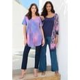 thumbnail image 3 of Roaman's Women's Plus Size Ultra Drape V-Neck Swing Tunic Top, 3 of 6