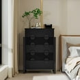 thumbnail image 2 of LGHM 6 Drawer Dresser, Tall Chest of Drawers for Bedroom Living Room, Black, 2 of 8