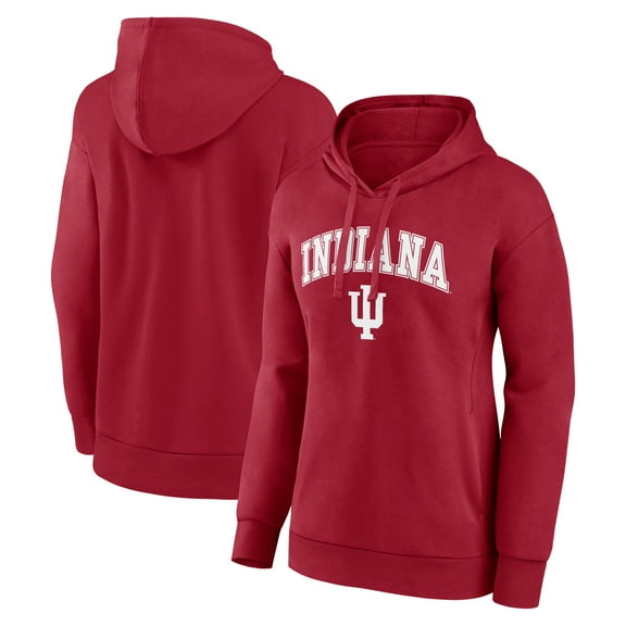 Women's Crimson Indiana Hoosiers Campus Pullover Hoodie