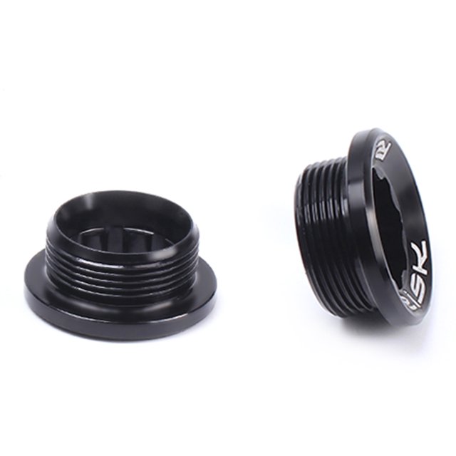 Bicicleta Tornillos de manivela de de Ndcxsfigh montaña de aluminio RISK Tapa de tornillo de (negro)
