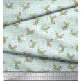 thumbnail image 2 of Soimoi Green Cotton Voile Fabric Floral & Chameleon Reptile Fabric Prints By Yard 56 Inch Wide, 2 of 3